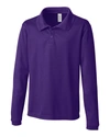 Clique L/s Spin Youth Polo In Purple