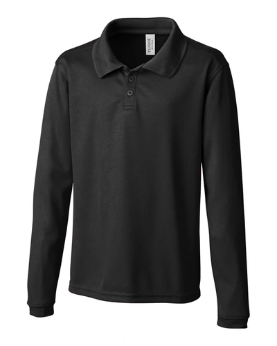 Clique L/s Spin Youth Polo In Black