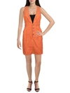 Kingston Grey Juniors Womens Corduroy Jumper Mini Dress In Yellow