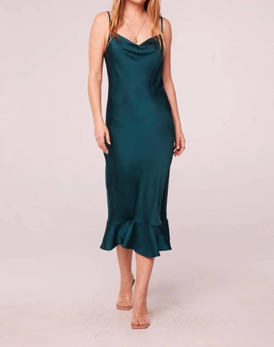 Band Of The Free Singing Siren Dress In Pine In Silver