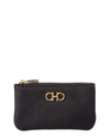 Ferragamo Woman Gancini Key Holder In Black