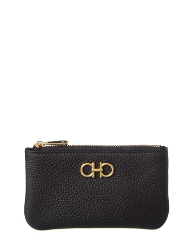 FERRAGAMO FERRAGAMO GANCINI LEATHER KEY HOLDER