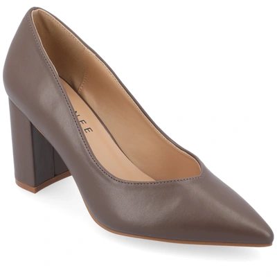 JOURNEE COLLECTION COLLECTION WOMEN'S SUPERNATURAL TRU COMFORT FOAM SIMONNE PUMPS WARM SHADES