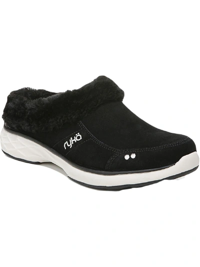 Ryka Luxury 2 Womens Suede Slip On Casual And Fashion Sneakers In Black