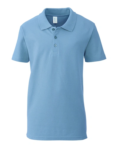 Clique Addison Youth Polo In Blue