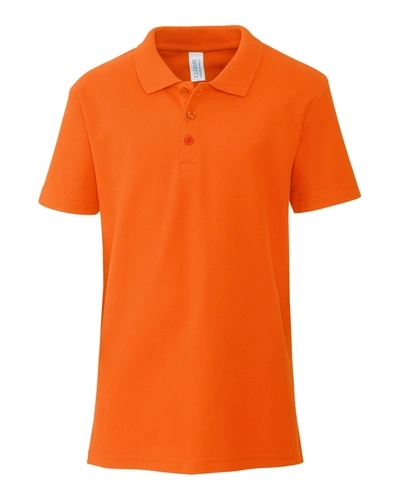 Clique Addison Youth Polo In Orange