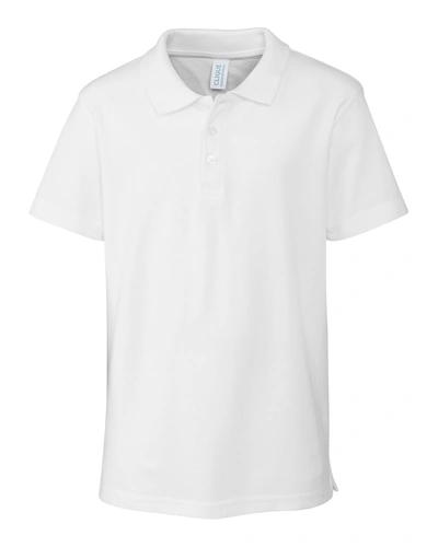 Clique Addison Youth Polo In White
