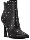 NINE WEST TORRIE WOMENS FAUX LEATHER STUDDED ANKLE BOOTS
