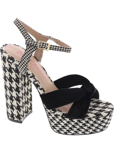 Betsey Johnson Melanni Womens Ankle Strap Dressy Platform Sandals In Multi