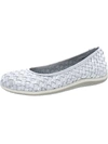 DAVID TATE DAZZLE WOMENS LEATHER BASKETWEAVE BALLET FLATS