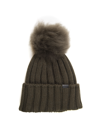 Woolrich Pom Pom Wool Beanie In Green