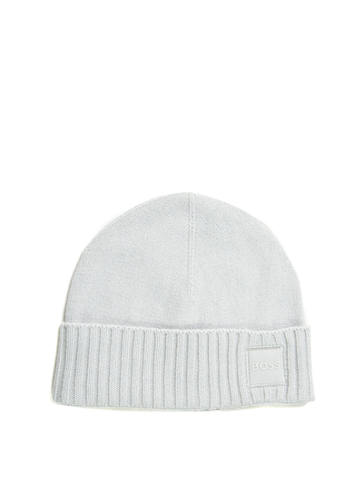 Hugo Boss Akaio Mens Beanie In Light Grey 057