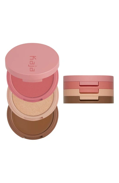 Kaja Face Bento Cream Bronzer, Powder Blush & Highlighter Sculpting Trio 02 Cloud Latte