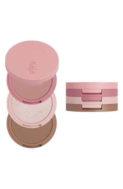 Kaja Face Bento Cream Bronzer, Powder Blush & Highlighter Sculpting Trio 00 Sugar Cookie