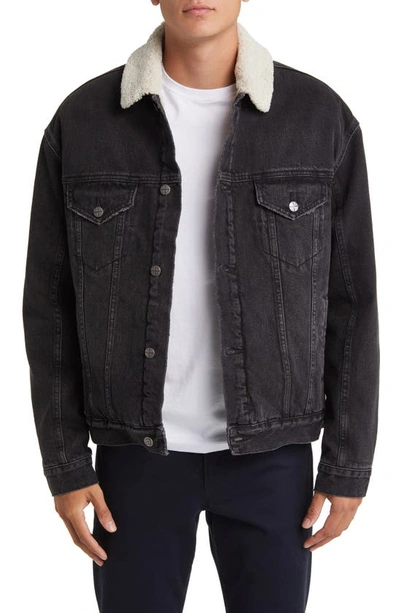 Ksubi Oh G Contrasting-collar Denim Jacket In Black