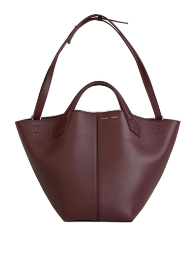 Proenza Schouler Large Ps1 Leather Tote Bag In Purple