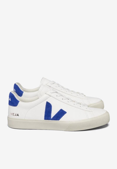 Veja Men's V12 Bicolor Leather Low-top Sneakers In White