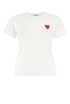 COMME DES GARÇONS PLAY COMME DES GARÇONS PLAY HEART LOGO EMBROIDERED CREWNECK T