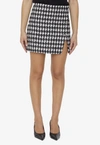 Self-portrait Self Portrait Mini Wrap Skirt In Boucle Tweed In Black