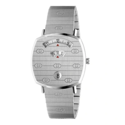 Pre-owned Gucci Ya157401 Women's Grip Whitesilver Dial Quartz Watch