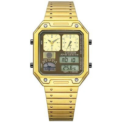 Pre-owned Citizen Record Label Jg2122-60w Gold Chronograph Men's Watch In Box