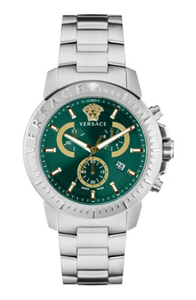 Pre-owned Versace Men's Ve2e00821 Chrono 45mm Quartz Watch