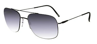 Pre-owned Silhouette Titan Breeze 8716 Black/ Grey Shaded Onesizefitsall Men Sunglasses In Gray