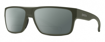 Pre-owned Smith Optics Soundtrack Unisex Polarized Bi-focal Sunglasses In Moss Green 61 Mm In Grey