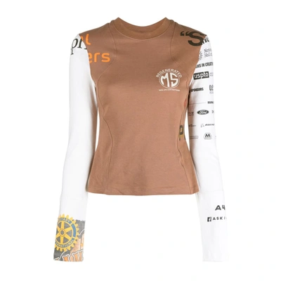 Marine Serre Regenerated Graphic-print Top In Br51