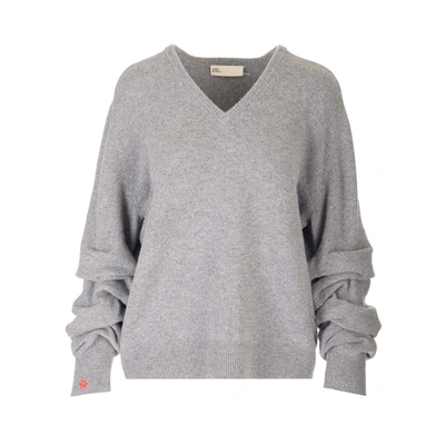 Tory Burch Gathered Sleeves Jumper In Grey