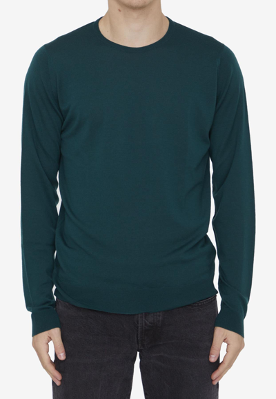 John Smedley Extra-fine Merino Wool Sweater In Green