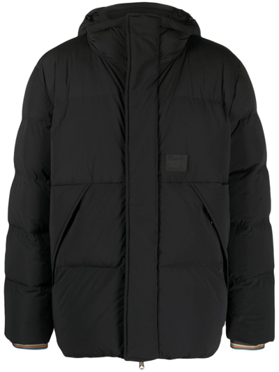 Paul Smith Logo-patch Padded Jacket In Black