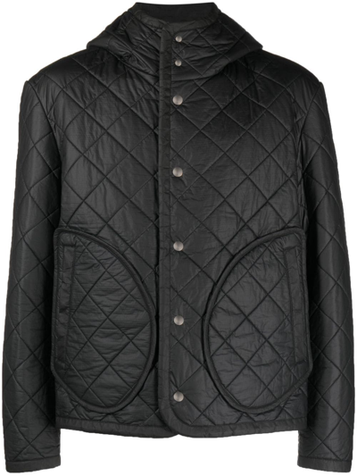 Craig Green Diamond-quilted Hooded Jacket In Black