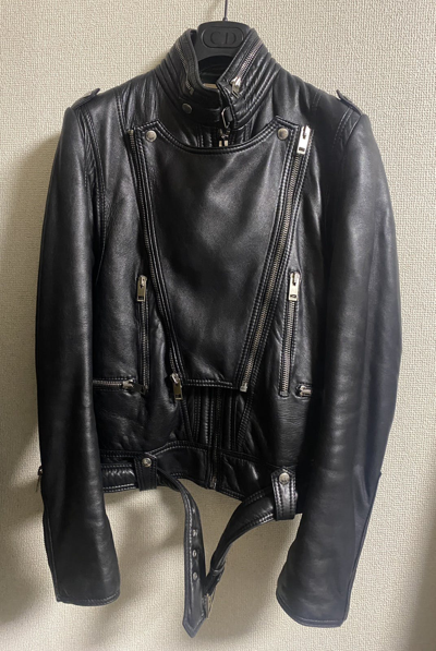 Dior Homme エディスリマン　レザーライダースジャケット　48 Pre-owned Dior X Hedi Slimane Aw04 Dior Homme Votc Leather Jacket