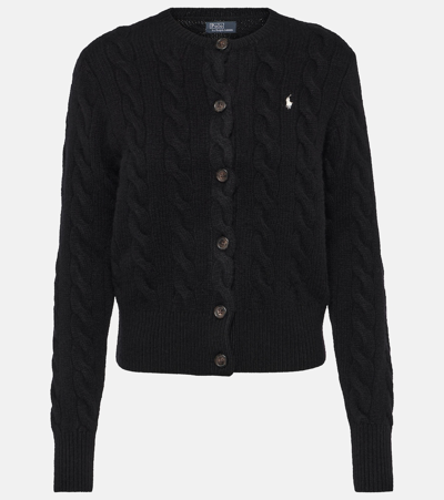 Polo Ralph Lauren Wool And Cashmere Cardigan In Black