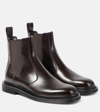 The Row 20mm Elastic Ranger Leather Ankle Boots In Brown