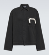 Jacquemus La Chemise De-nimes Cotton Shirt In Black