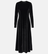 Polo Ralph Lauren Velvet Maxi Dress In Black