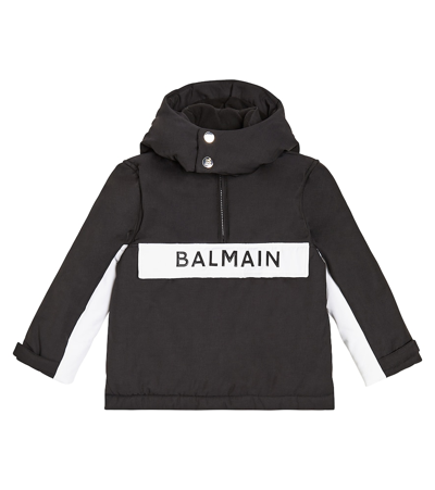 Balmain Kids' Logo Ski Jacket In Black