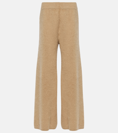 Lisa Yang Ellery Brushed Cashmere Flared Trousers In Lz Latte Brushed