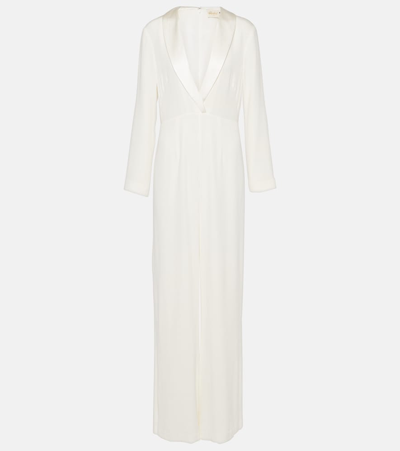 Rixo London Emilia Bridal Silk Jumpsuit In White