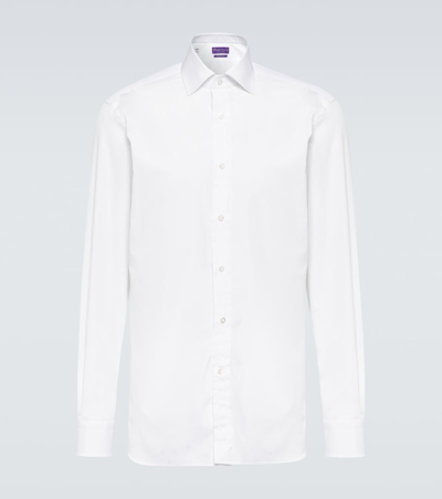 Ralph Lauren Aston Long-sleeved Regular-fit Cotton-poplin Shirt In White