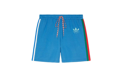 Pre-owned Gucci X Adidas Cotton Shorts Blue
