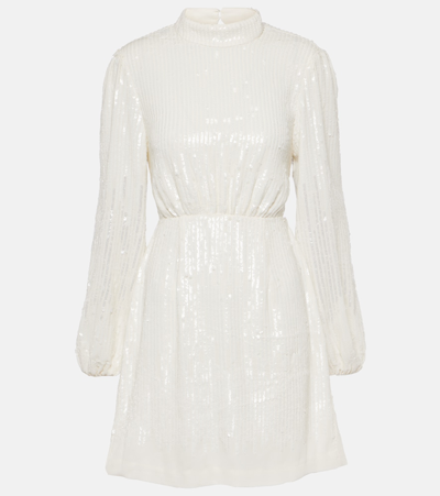 Rixo London Lara Bridal Sequined Minidress In White