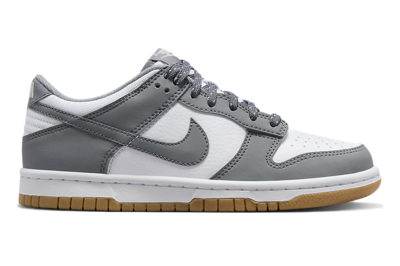 Pre-owned Nike Dunk Low Reflective Grey (gs) In White/smoke Grey/light Iron Ore