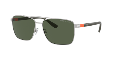 Polo Ralph Lauren Men's Polarized Sunglasses, Ph3137 In Polar Dark Green