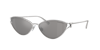 Tiffany & Co Womens Silver Tf3095 Cat-eye Metal Sunglasses In Light Grey Mirror Silver