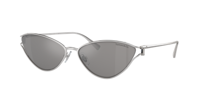 Tiffany & Co . Woman Sunglasses Tf3095 In Light Grey Mirror Silver