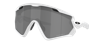 Oakley Womens White Oo9418 Wind Jacket Shield-frame O Matter™ Sunglasses In Prizm Black