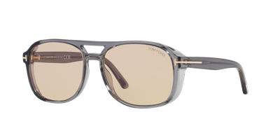 Tom Ford Rosco Aviator-style Acetate Sunglasses In Brown